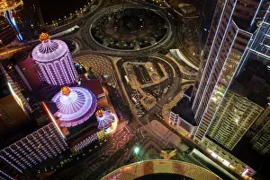 Hotels Prints: Aerial view from Grand Lisboa hotel, Macau, Special Administrative Region, China, Asia