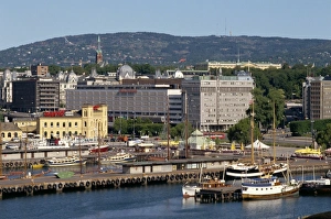 Aerial view over the harbour