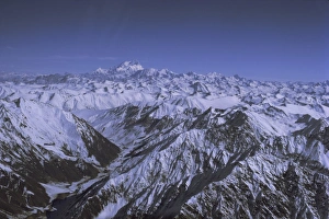 Aerial view of Himalaya mountain range