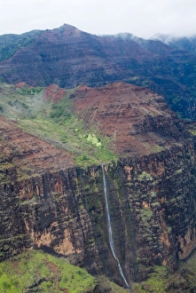 Rock Cliff Prints: Aerial view of the interior of the island of Kauai