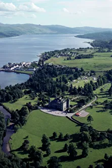 Loch Prints: Aerial view of Inverary castle and Loch Fyne