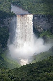 Dense Prints: Aerial view of Kaieteur Falls in full spate, Guyana, South America