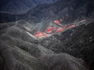 Rugged Terrain Prints: Aerial view of Kok-Moinok Canyon