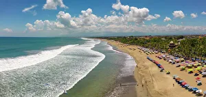 Kuta Prints: Aerial view of Kuta Beach, Kuta, Badung Regency, Bali, Indonesia, South East Asia, Asia