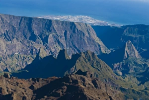 Images Dated 29th July 2007: Aerial view of La Reunion, Indian Ocean, Africa