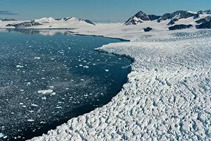 What's New: Aerial view of Larsen Inlet glacier, Weddell Sea, Antarctica, Polar Regions