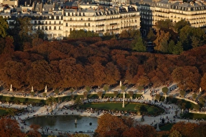 Luxembourg Prints: Aerial view of the Luxembourg garden, Paris, France, Europe