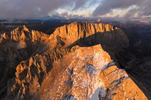 Marmolada Prints: Aerial view of Marmolada, Gran Vernel and Cima Ombretta, Dolomites, Trentino-Alto Adige