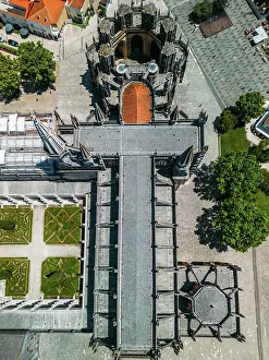 Historical Building Prints: Aerial view of the Monastery of the Dominicans of Batalha