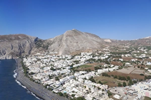 Images Dated 11th June 2008: Aerial view of Monolithos and beach, Santorini, Cyclades, Aegean Sea, Greek Islands, Greece, Europe