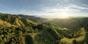 Alajuela Province Prints: Aerial view of mountains, Alajuela Province, Costa Rica, Central America