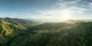 Alajuela Province Prints: Aerial view of mountains, Alajuela Province, Costa Rica, Central America