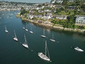 Dartmouth Prints: An aerial view into the mouth of the River Dart