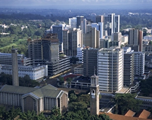 Nairobi Prints: Aerial view over Nairobi