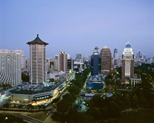Orchard Road Prints: Aerial view over Orchard Road District