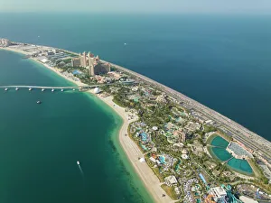 Connections Prints: Aerial view of Palm Jumeirah, Dubai, United Arab Emirates, Middle East