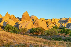 Asia Minor Prints: Aerial view of rock formations at sunrise