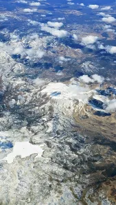 Locations Prints: Aerial view of the Rockies, United States of America