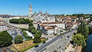 Center Prints: Aerial view of Saint Front cathedral in Perigueux