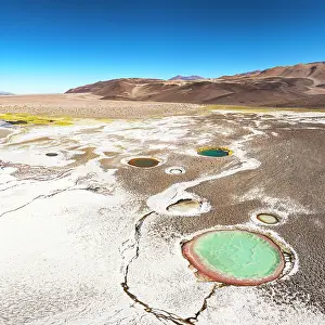 Wonders Prints: Aerial view of salt lagoons, Ojos del Campo