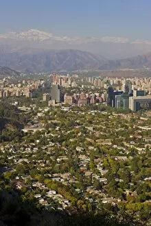 Images Dated 13th March 2008: Aerial view of Santiago, Chile, South America