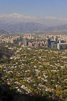 Images Dated 13th March 2008: Aerial view of Santiago, Chile, South America