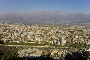 Images Dated 13th March 2008: Aerial view of Santiago, Chile, South America