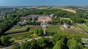 Preservation Prints: Aerial view shows the citadel of Arras in France