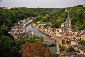 Routes Prints: Aerial view shows the River Rance