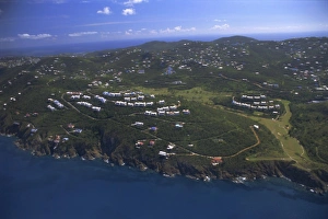 St Thomas Prints: Aerial view, St