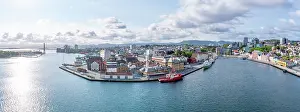 Commercial Prints: Aerial view of Stavanger skyline during daytime, Stavanger, Norway
