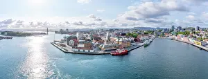 Stavanger Prints: Aerial view of Stavanger skyline during daytime, Stavanger, Norway