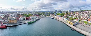 Nautical Prints: Aerial view of Stavanger skyline during daytime, Stavanger, Norway