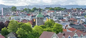 Streetscape Prints: Aerial view of Stavanger skyline during daytime, Stavanger, Norway