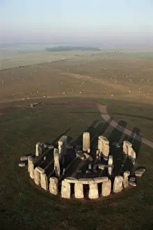 Aerial view of Stonehenge, UNESCO World Heritage Site, Salisbury Plain