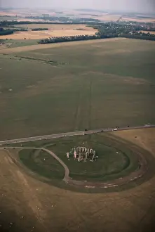Aerial view of Stonehenge, UNESCO World Heritage Site, Salisbury Plain