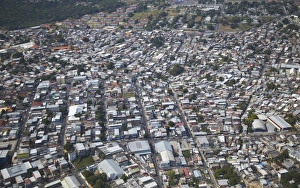 Manaus Prints: Aerial view of suburbs of Manaus, Amazonas, Brazil, South America