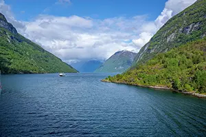 Recreational Prints: Aerial view of Sunnylvsfjorden from Hellesylt
