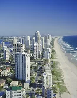 Search Results: Aerial view of Surfers Paradise, the Gold Coast, Queensland, Australia