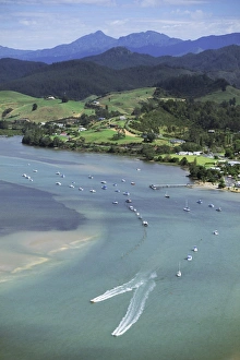 South Auckland Prints: Aerial view of Tairua Harbour
