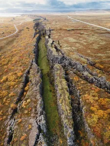Icelands Prints: Aerial view of Thingvellir National Park