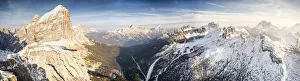 Nuvolau Prints: Aerial view of Tofana di Rozes, Sorapiss, Antelao, Pelmo