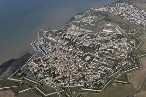 Aerial view of Vaubans fortification, dating from the 17th century