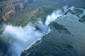 Spray Prints: Aerial view of Victoria Falls, Zimbabwe, Africa