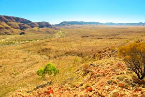 Northern Territory Prints: Aerial view from viewpoint of Ormiston Pound walk, a circular walk in West MacDonnell