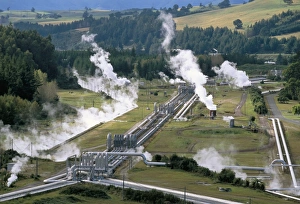 Pipe Prints: Aerial view of Wairakei thermal power area
