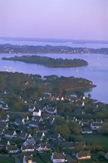 Gulf Prints: Aerial view of the west coast, Golfe du Morbihan (Gulf of Morbihan), Morbihan