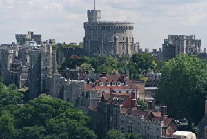 Stronghold Prints: Aerial view, Windsor Castle, Windsor, Berkshire, England, United Kingdom, Europe