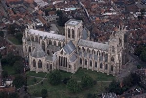 York Prints: Aerial view of York Minster, York, Yorkshire, England, United Kingdom, Europe