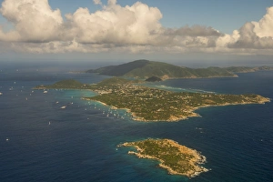 Virgin Gorda Prints: Aerial of Virgin Gorda, British Virgin Islands, West Indies, Caribbean, Central America